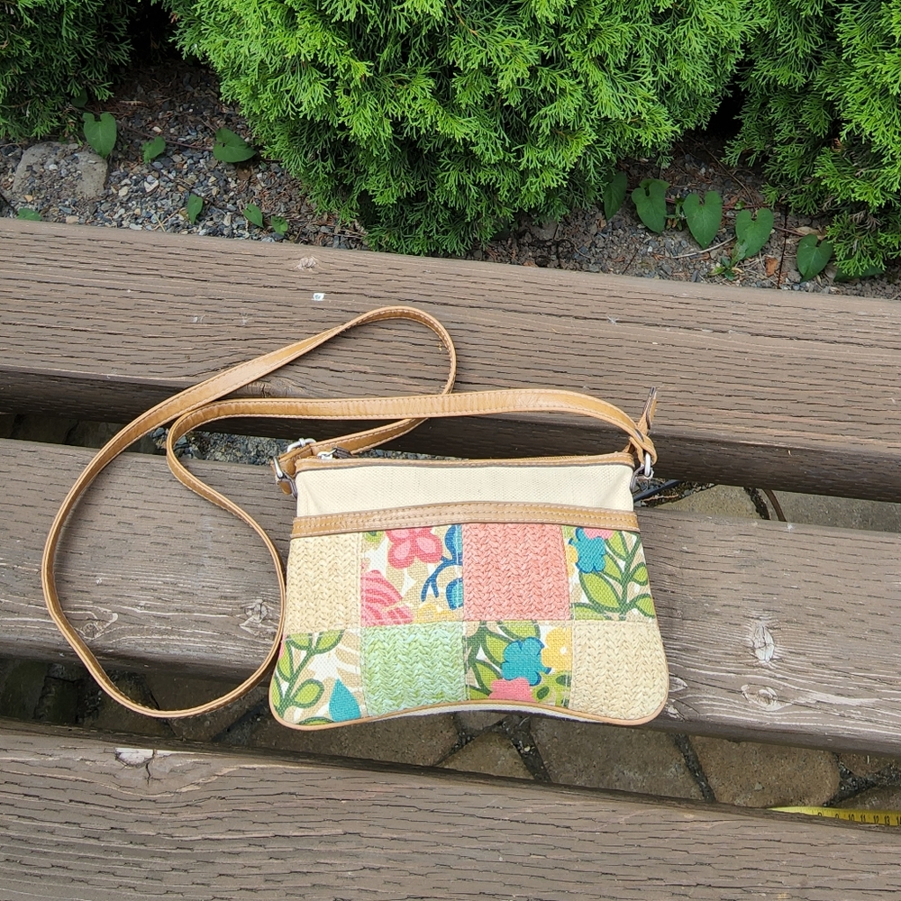Relic Patchwork Canvas Fabric Small Crossbody Pur… - image 1